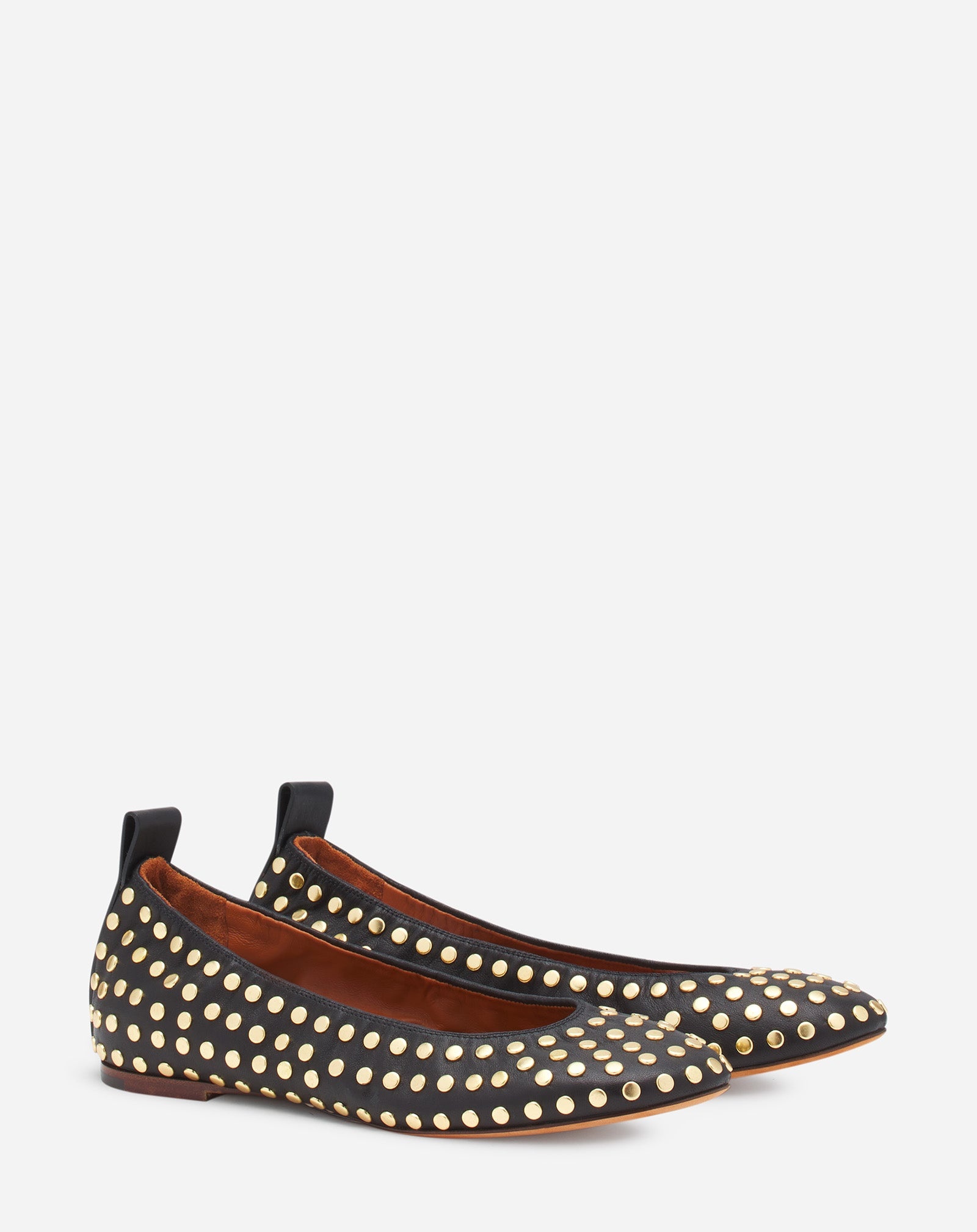 THE LEATHER BALLERINA FLAT WITH STUDS - 2