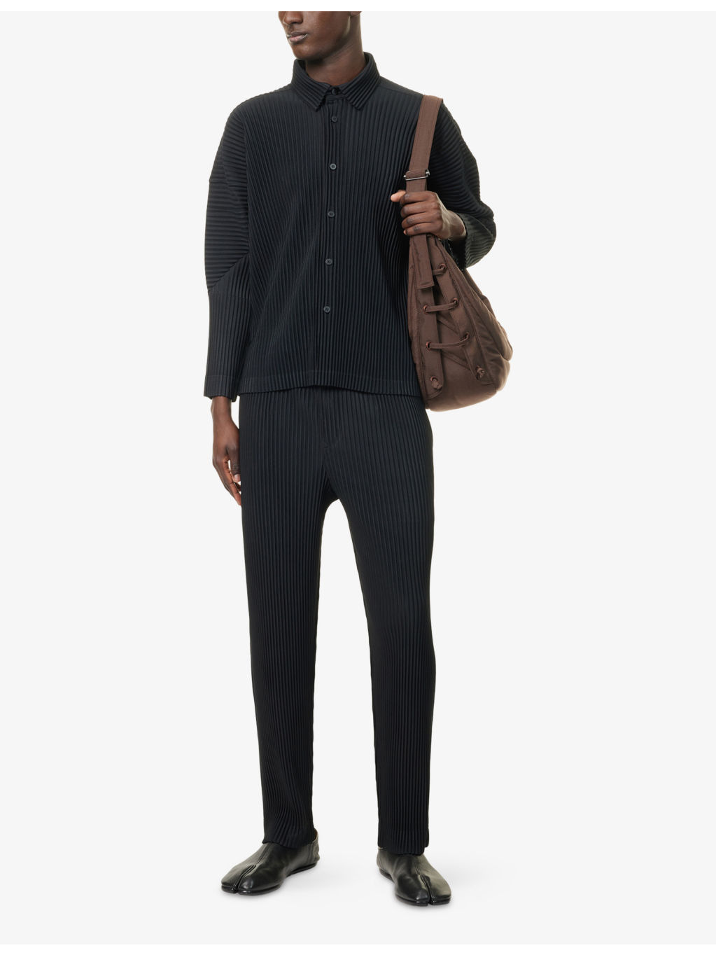 Basics Straight-Leg Pleats Knitted Trousers - 2