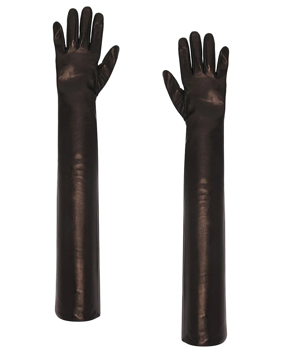 Extra Long Leather Gloves - 1