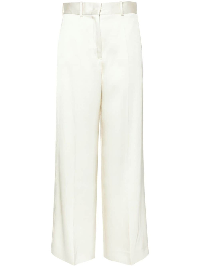 high-rise twill palazzo trousers 1