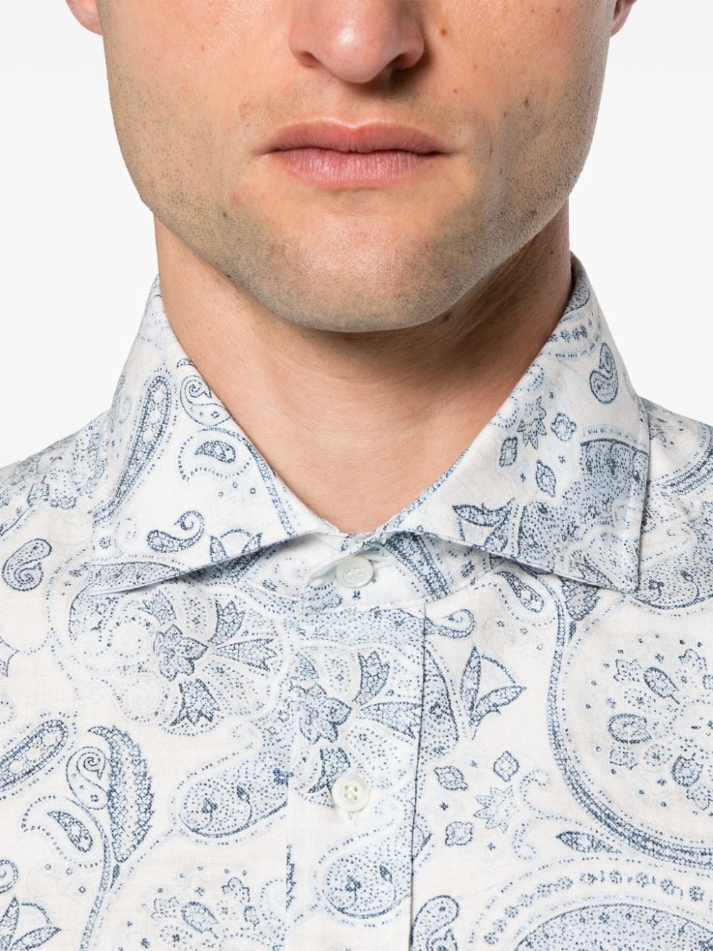 paisley-print cotton shirt - 5