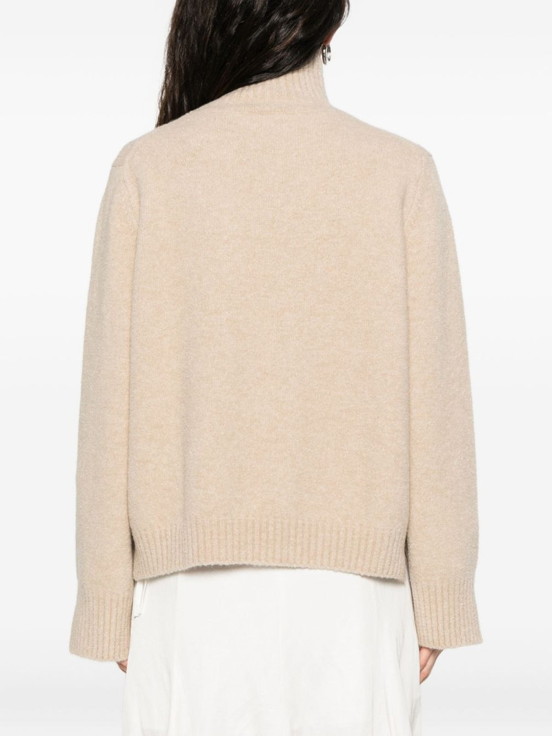 high-neck split-cuff sweater 4
