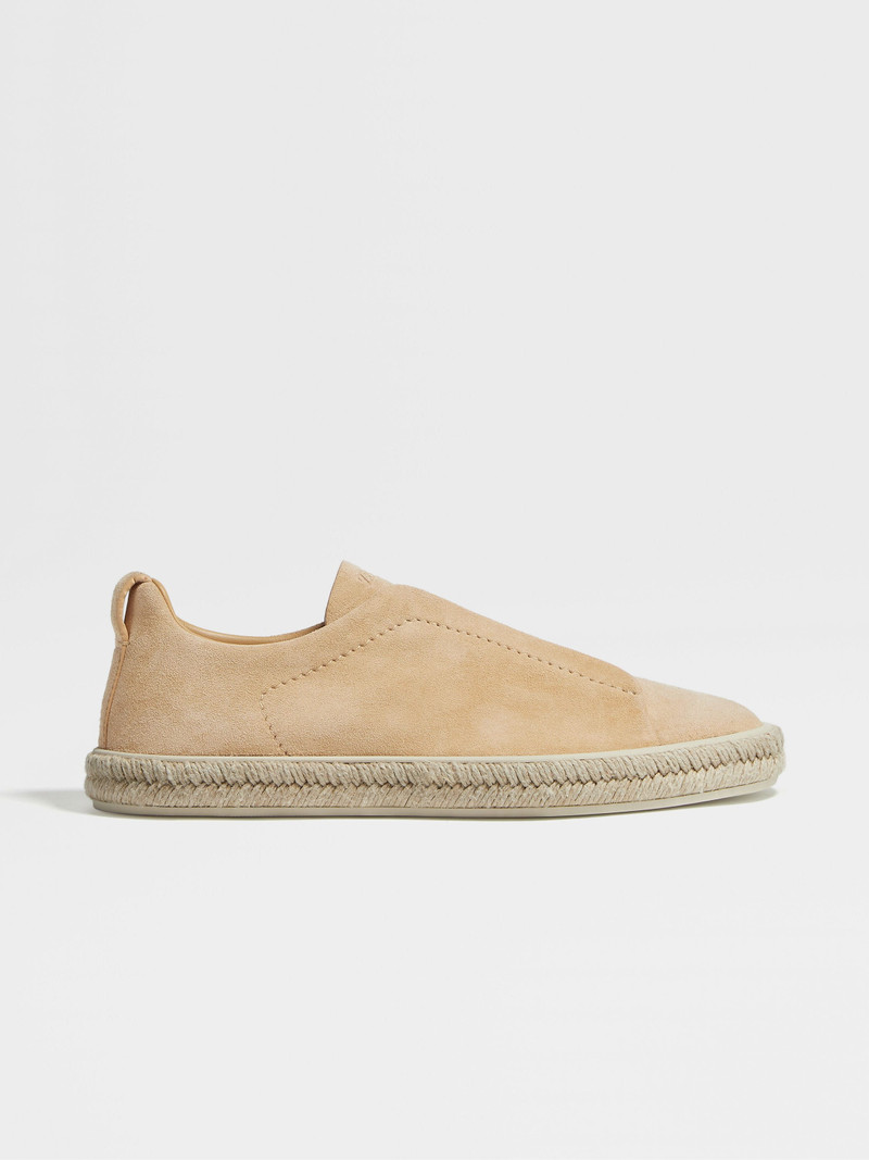 PEACH COLOR DEERSKIN TRIPLE STITCH™ ESPADRILLES 4