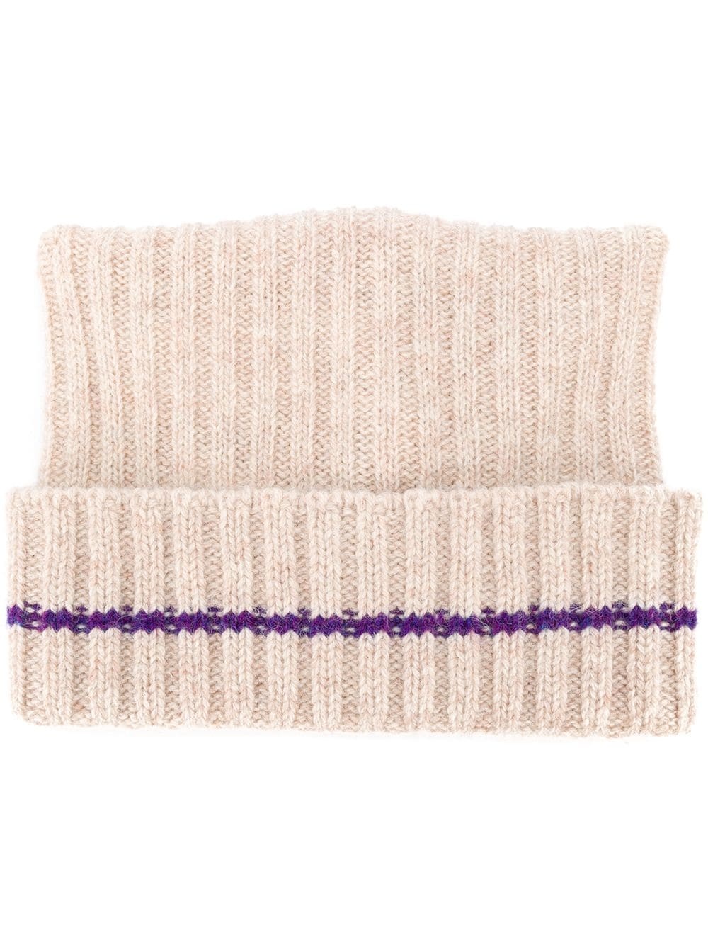 rib-knit beanie hat - 1