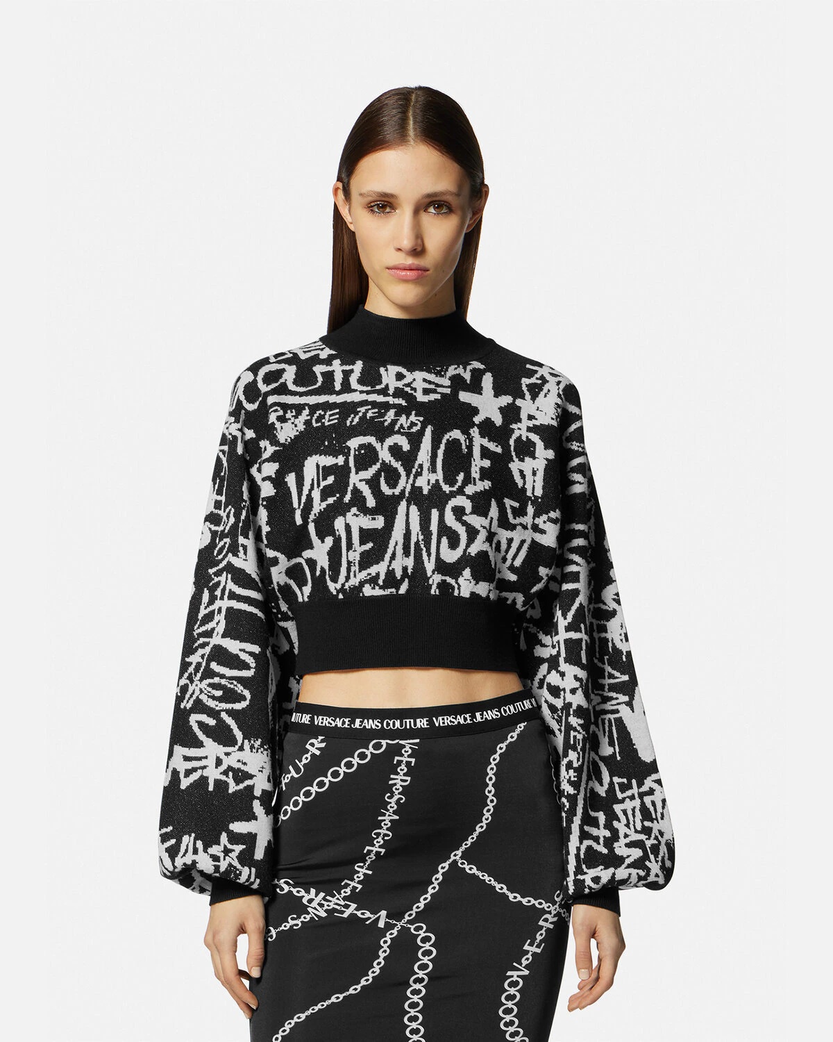 Graffiti Crop Sweater - 3