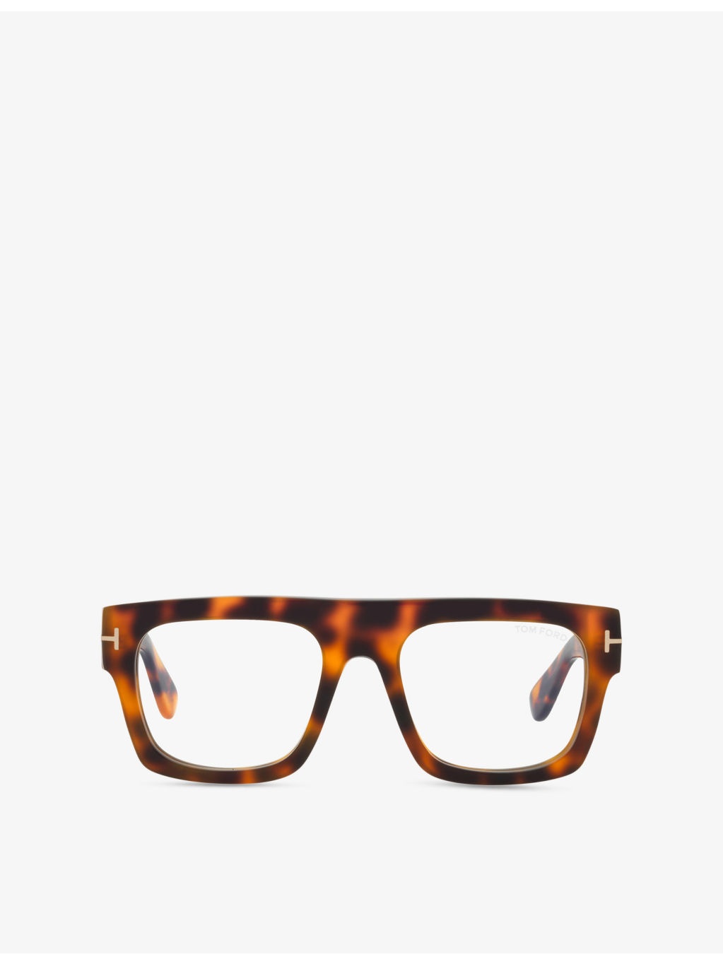 FT5634 Square-Frame Tortoiseshell Acetate Optical Glasses - 1