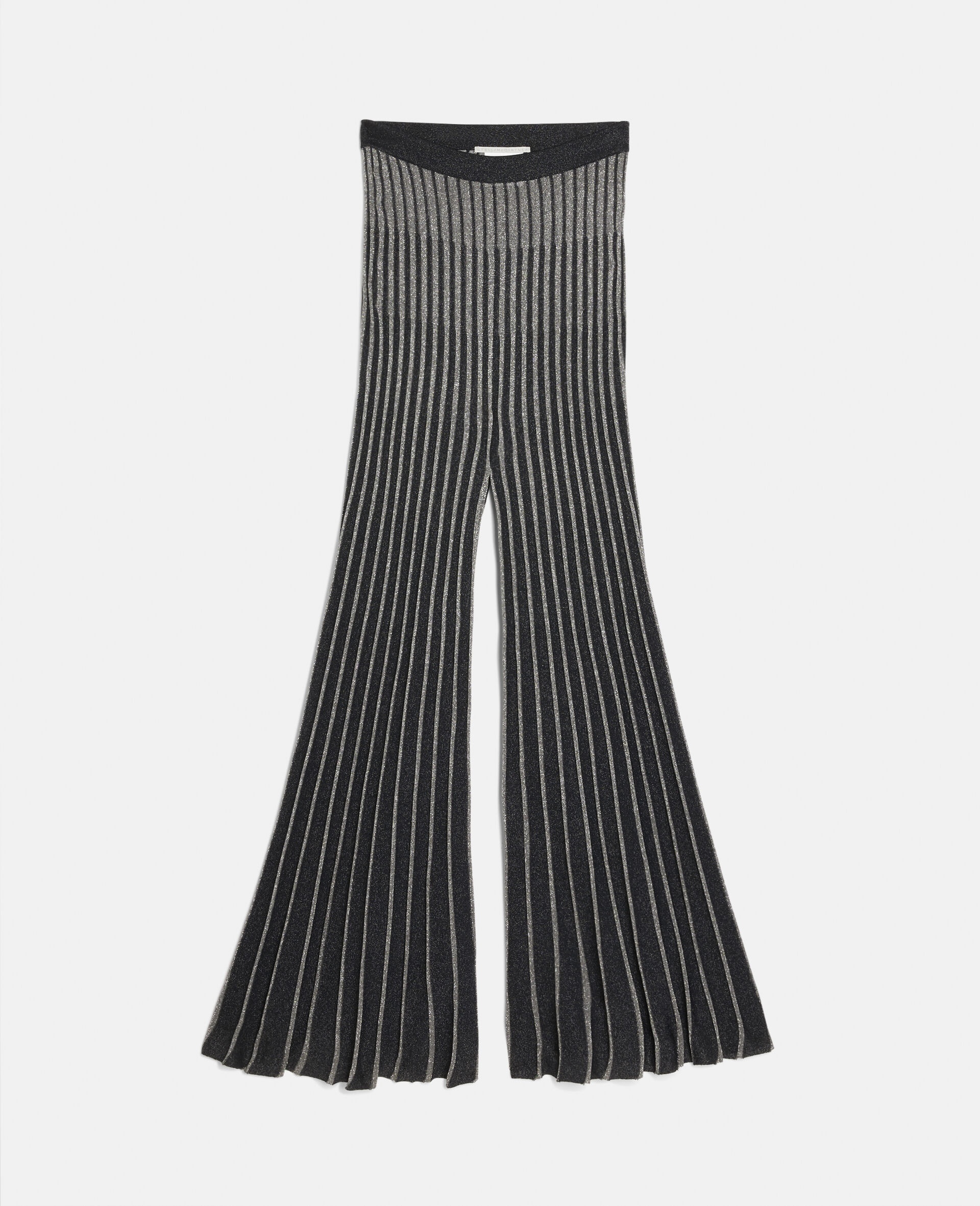 Pleated Knit Trousers with Pinstripes - 1