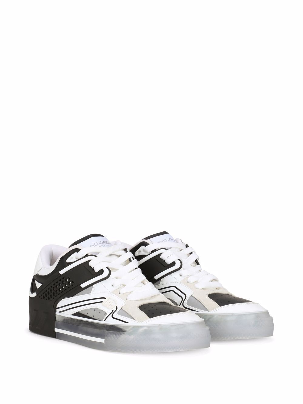 transparent cut-out sneakers - 2