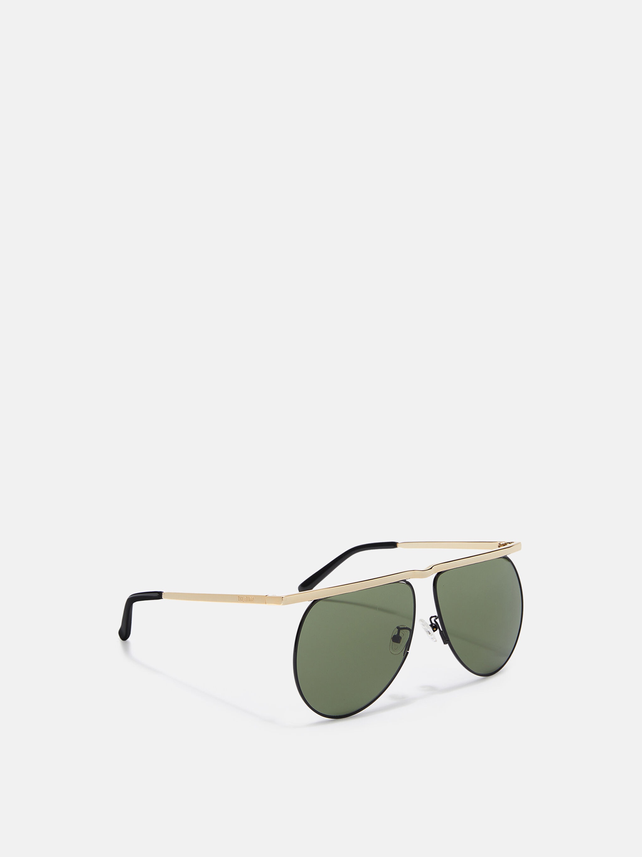 THE ATTICO GOLD METAL, BLACK AND GREEN SUNGLASSES | REVERSIBLE