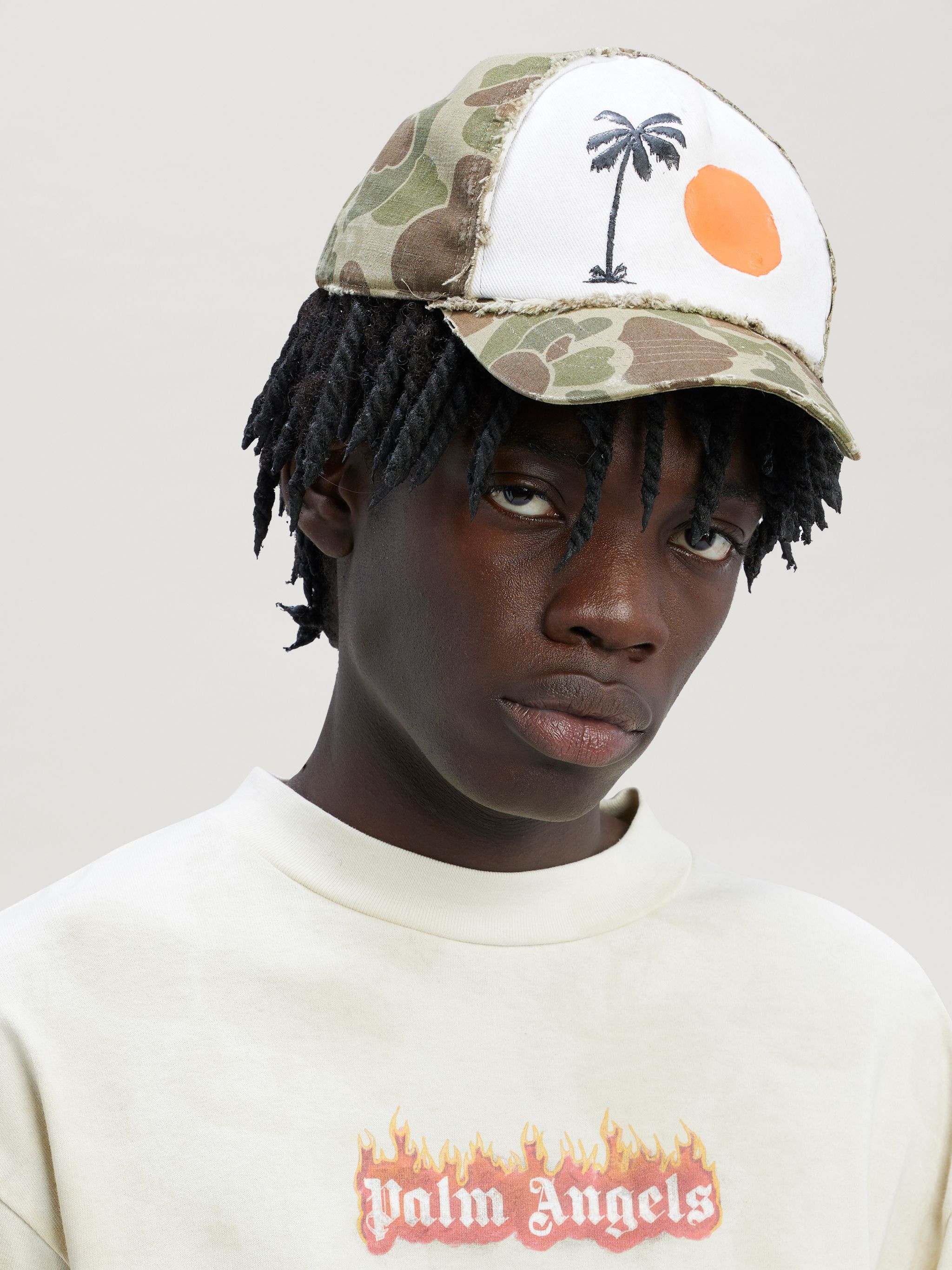 Sunset-print camouflage cap - 2