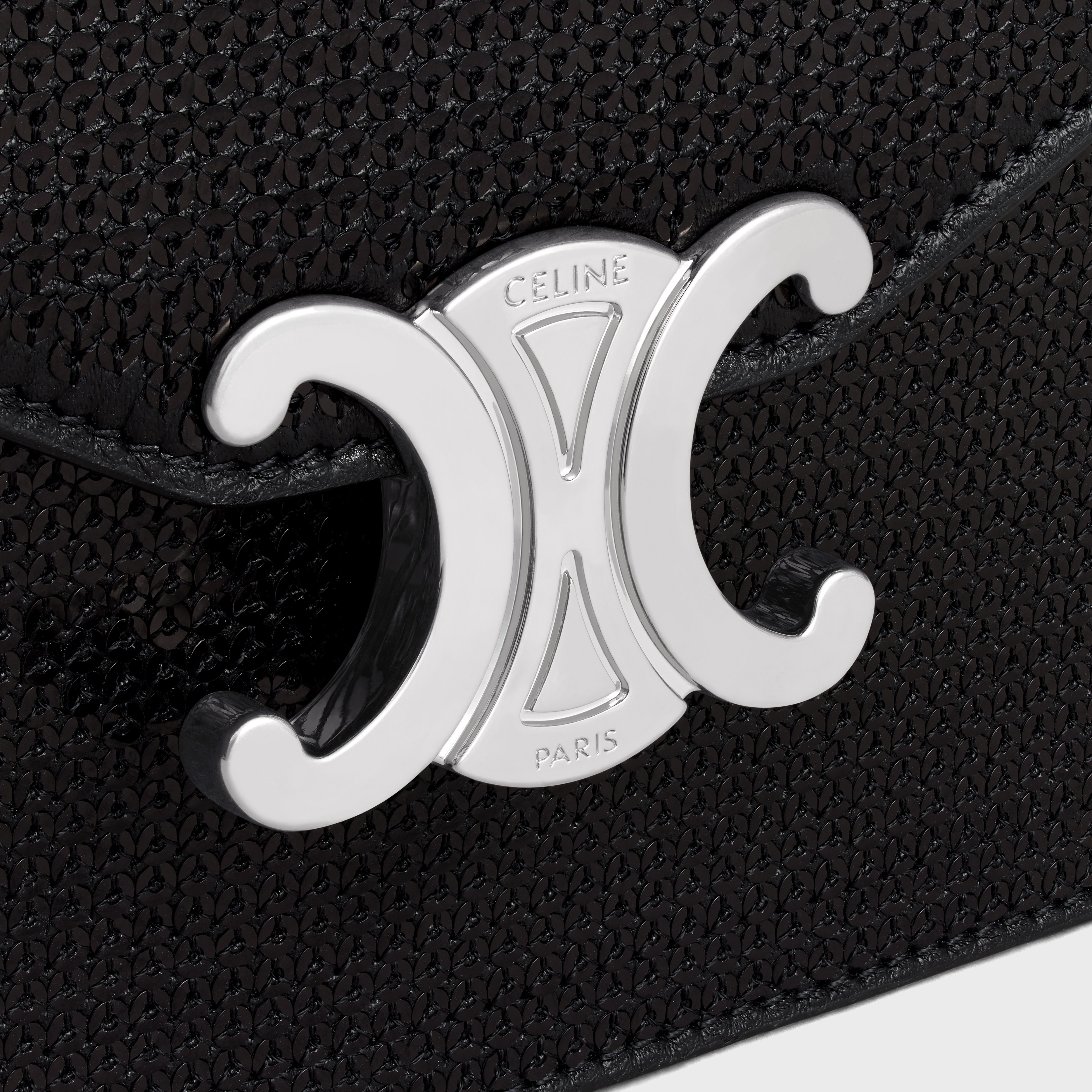 Wallet on Chain TRIOMPHE in SEQUINS AND CALFSKIN - 5