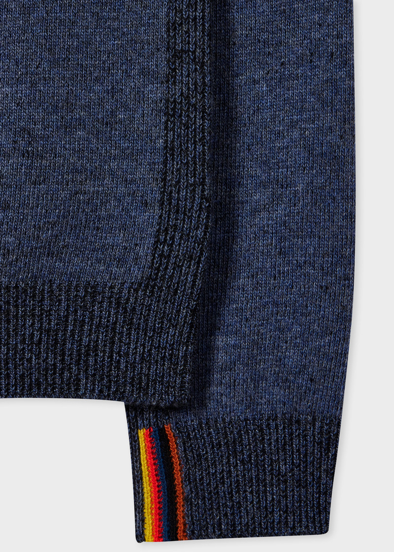 Paul Smith Dark Blue Lambswool Crew Neck Sweater outlook