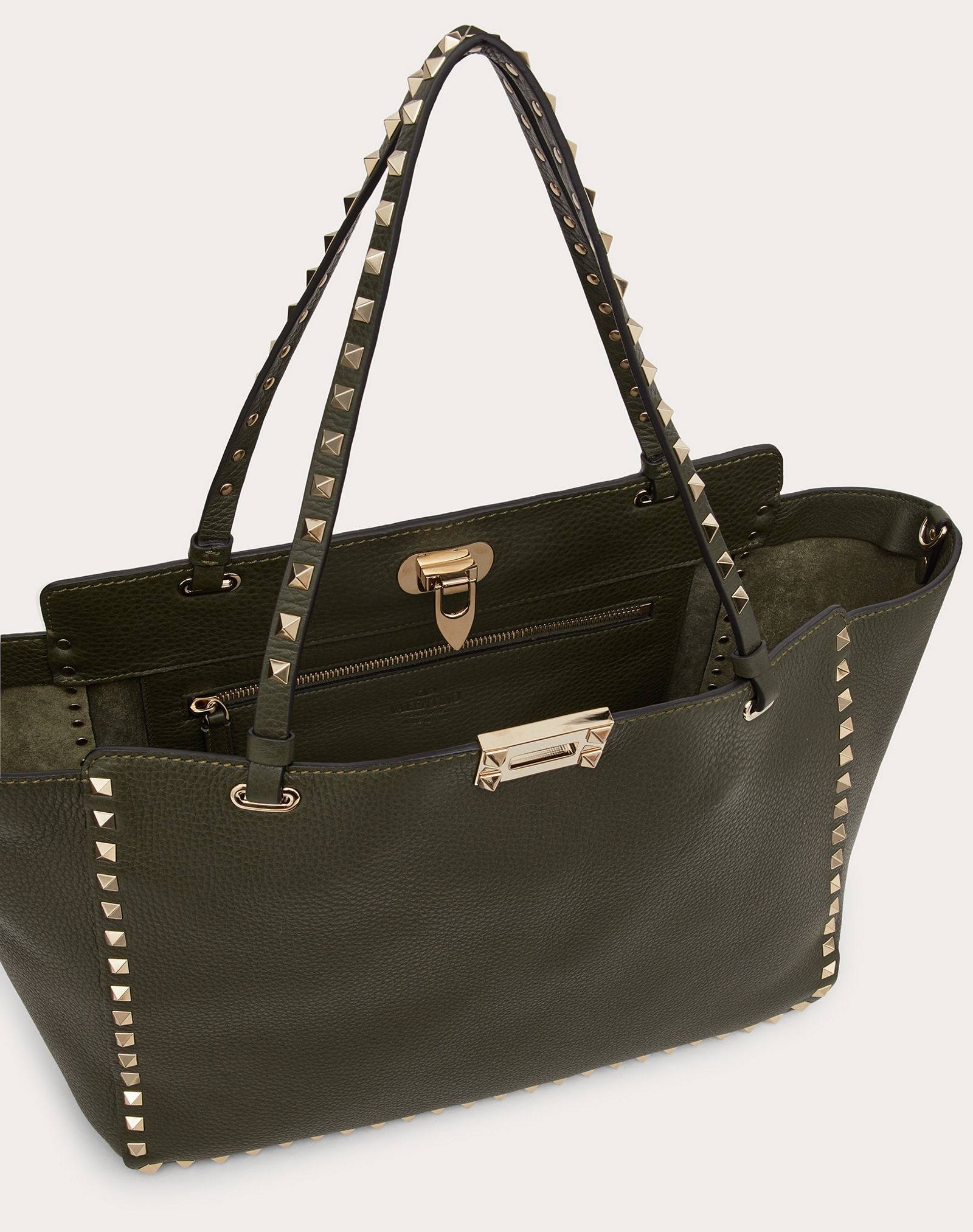 Medium Rockstud Grainy Calfskin Bag - 4