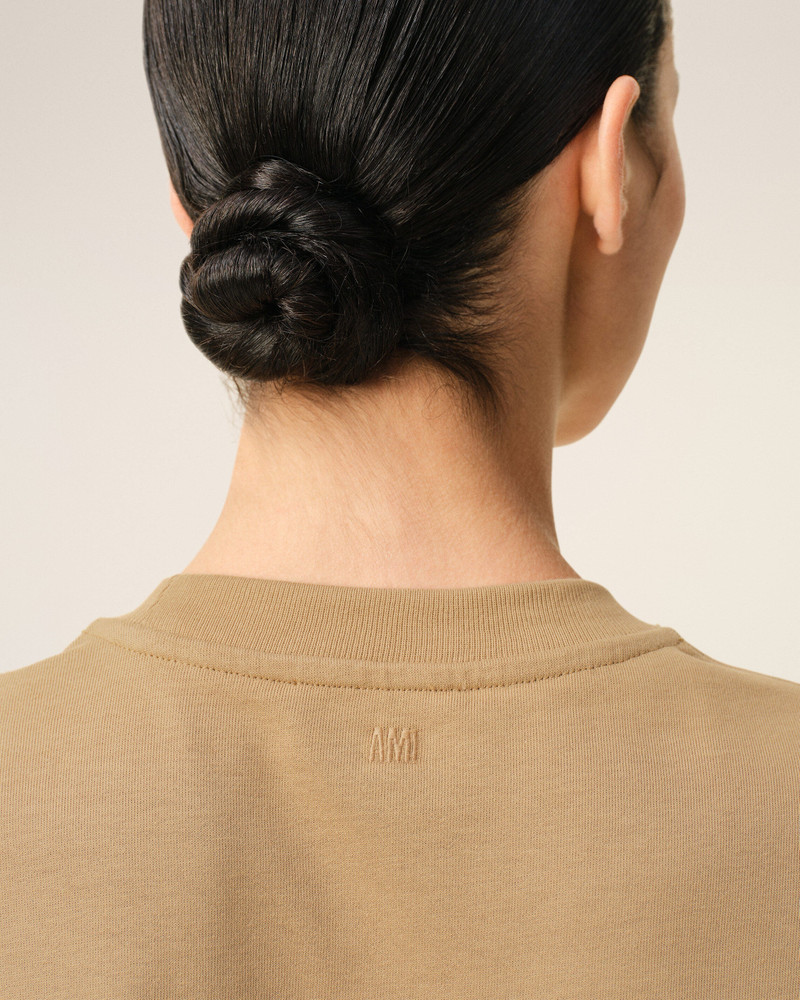BEIGE COTTON AMI DE COEUR T-SHIRT 4