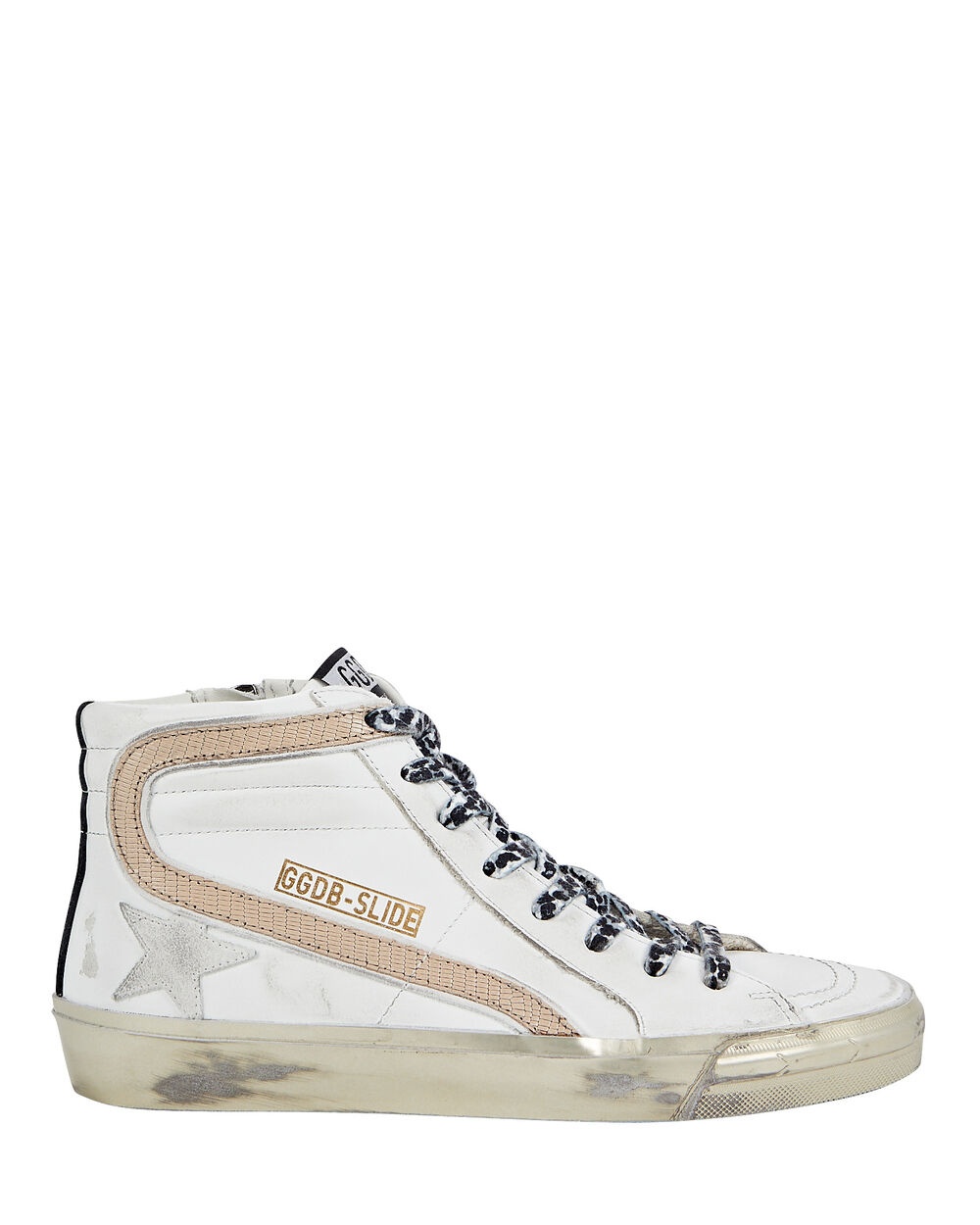 Slide Leather High-Top Sneakers - 1