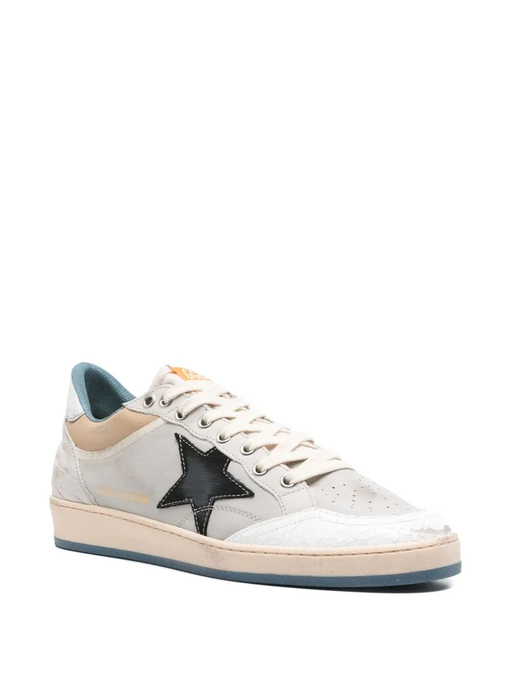 Golden Goose Men "Ballstar" Nabuk And Nylon Upper Crack Leather Toe Nylon Tongue Nabuk Star Laminate - 4