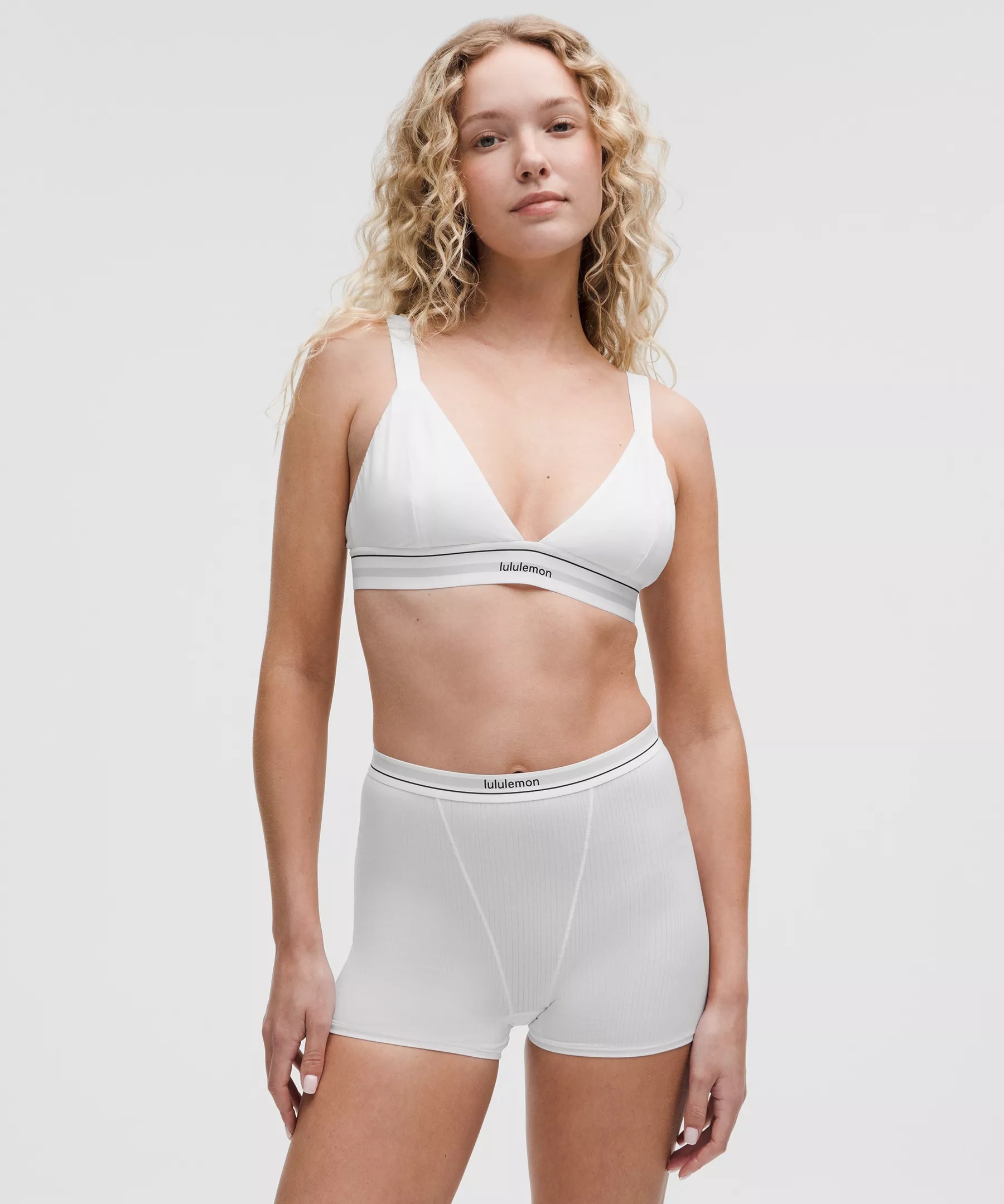 Stretch Cotton Ribbed Logo Super-High-Rise Shortie Underwear - 5