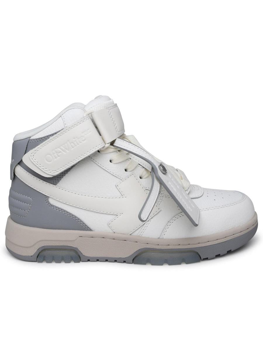 Off-White 'Out Of Office' Mid White Leather Sneakers - 1