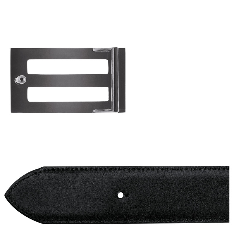 Delta Box Men's belt Black/Navy - Leather 3