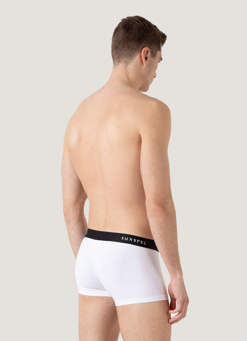 Sunspel Logo Stretch Cotton Trunks outlook