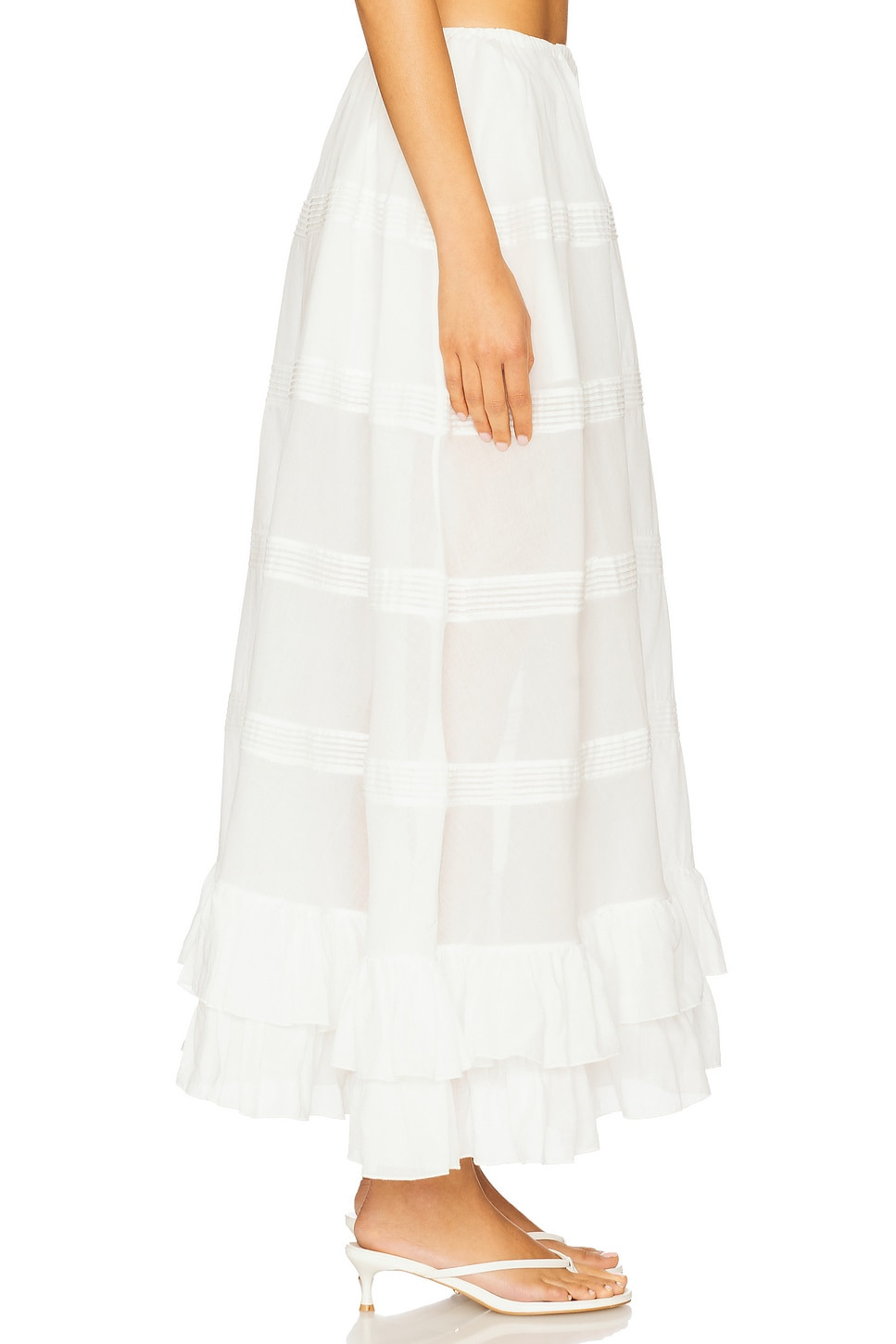Mirage Bustle Skirt in Ivory - 3