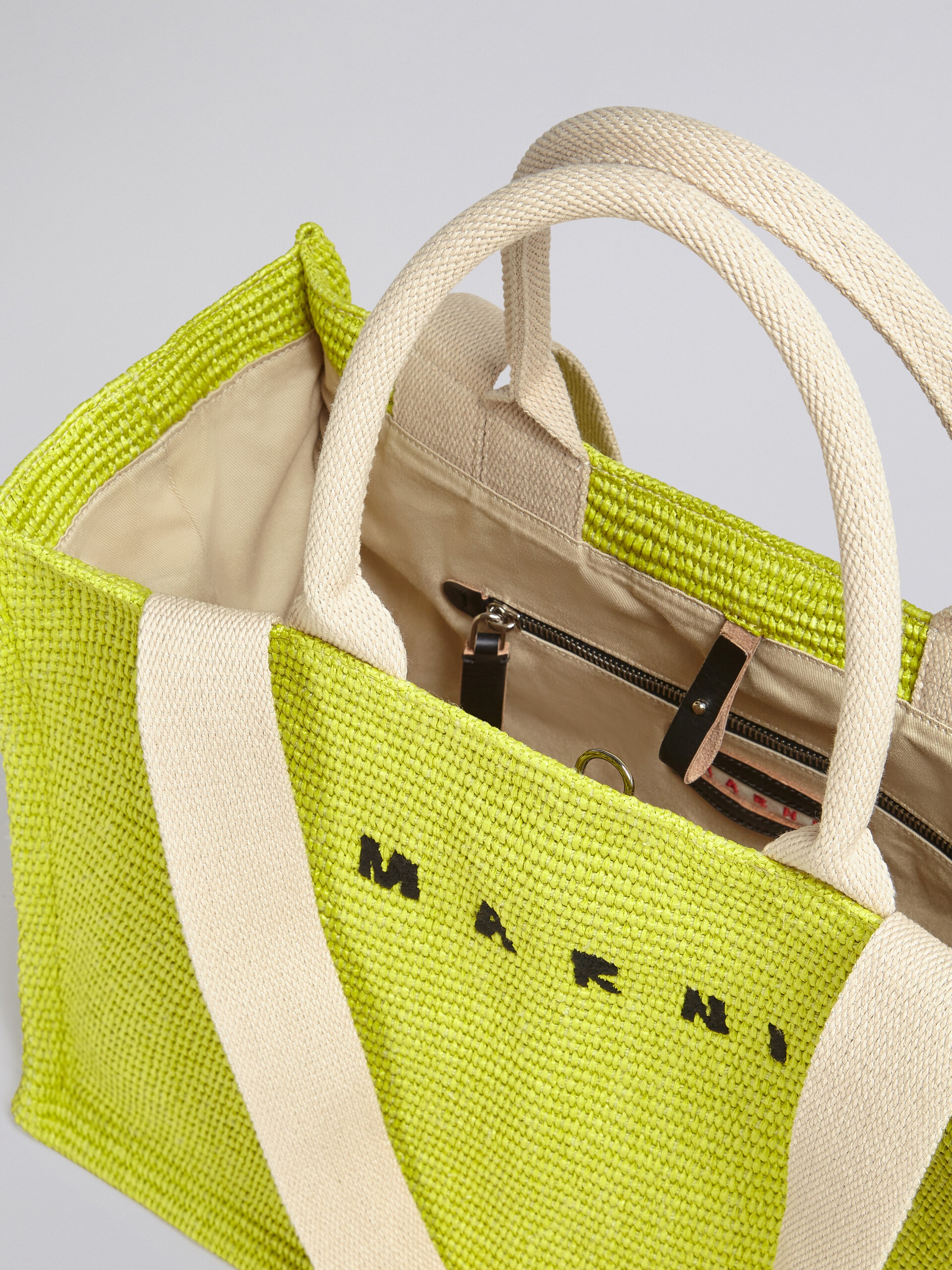 YELLOW RAFFIA SHOPPING BAG - 4