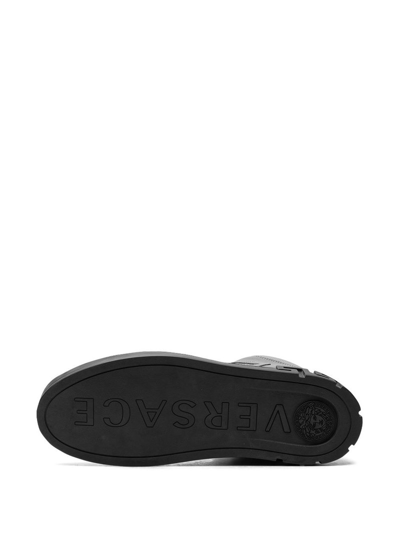 Greca-embossed high-top sneakers 4