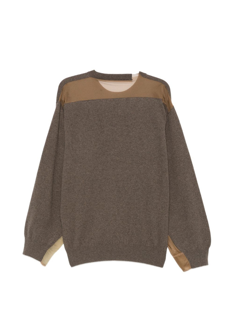 MAGLIANO mesh-panel layered sweater outlook