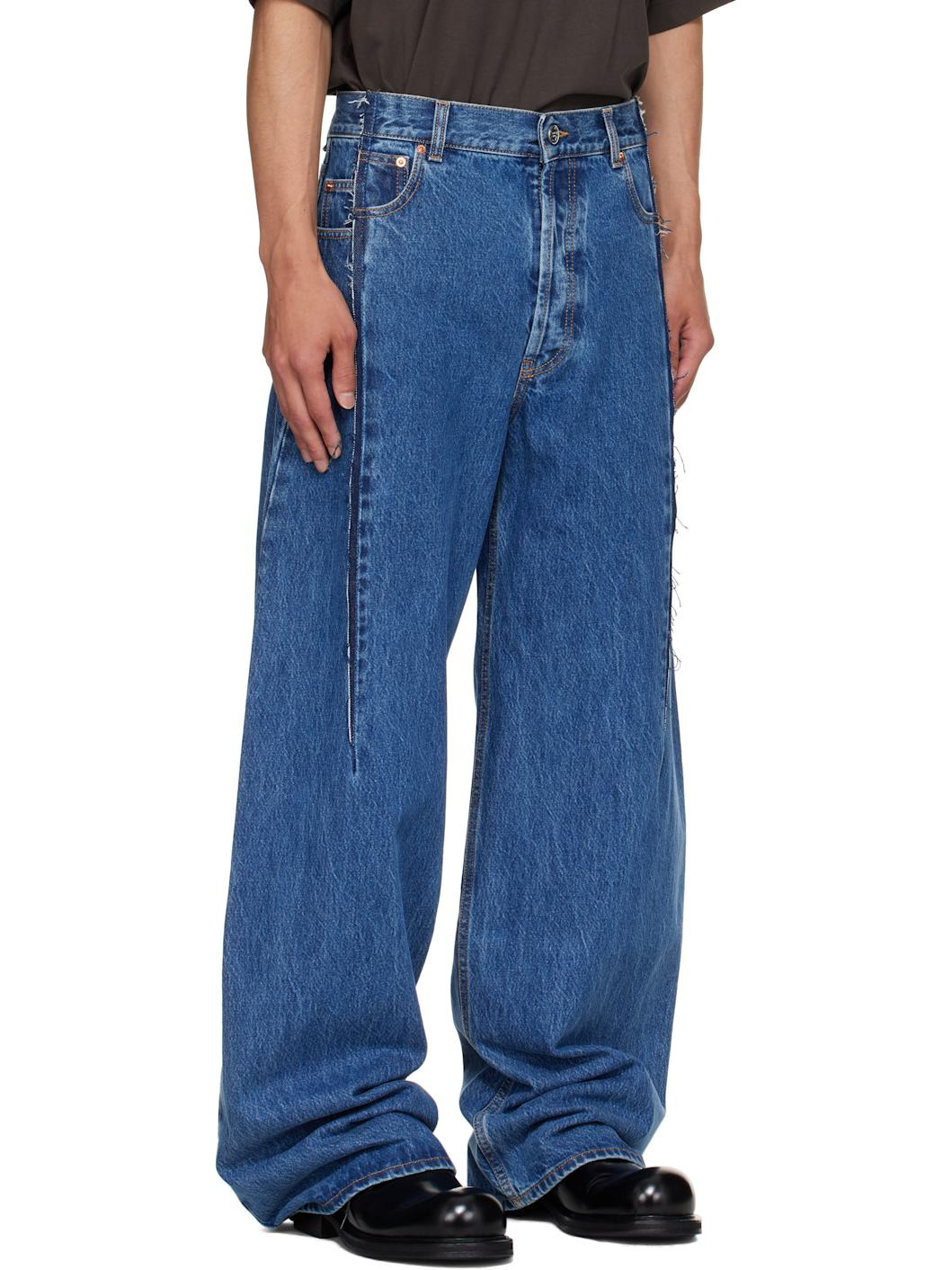 Blue Cut Reconstructed Jeans - 2