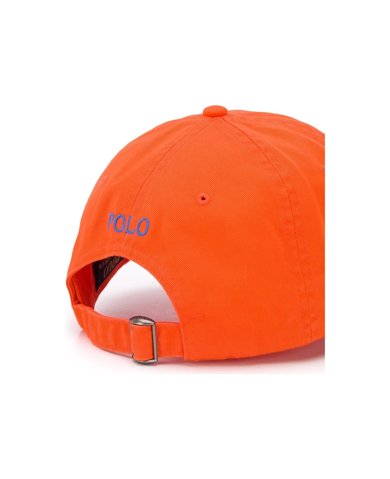 Orange Baseball Hat With Contrasting Pony - 2