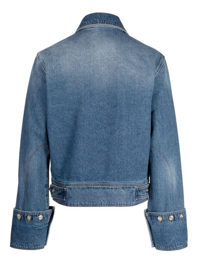WALES BONNER button-embellished denim jacket outlook