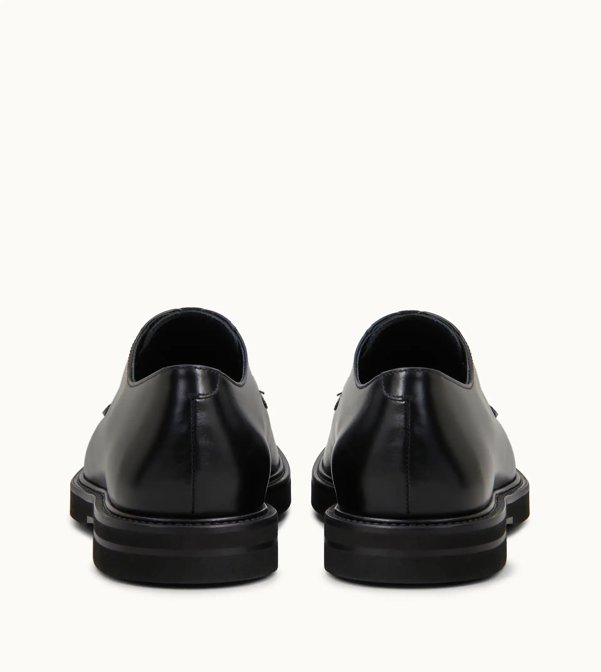LACE-UPS IN LEATHER - BLACK - 4
