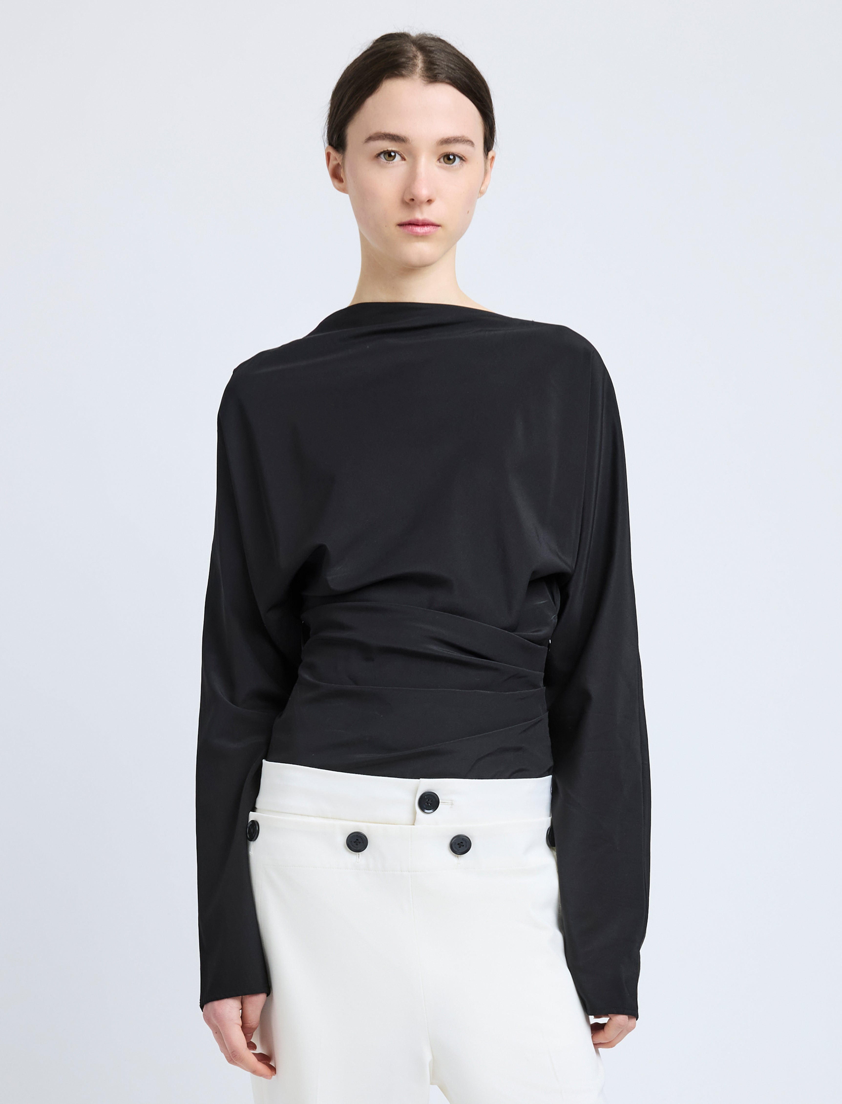 Keegan Top in Stretch Silk Viscose - 2