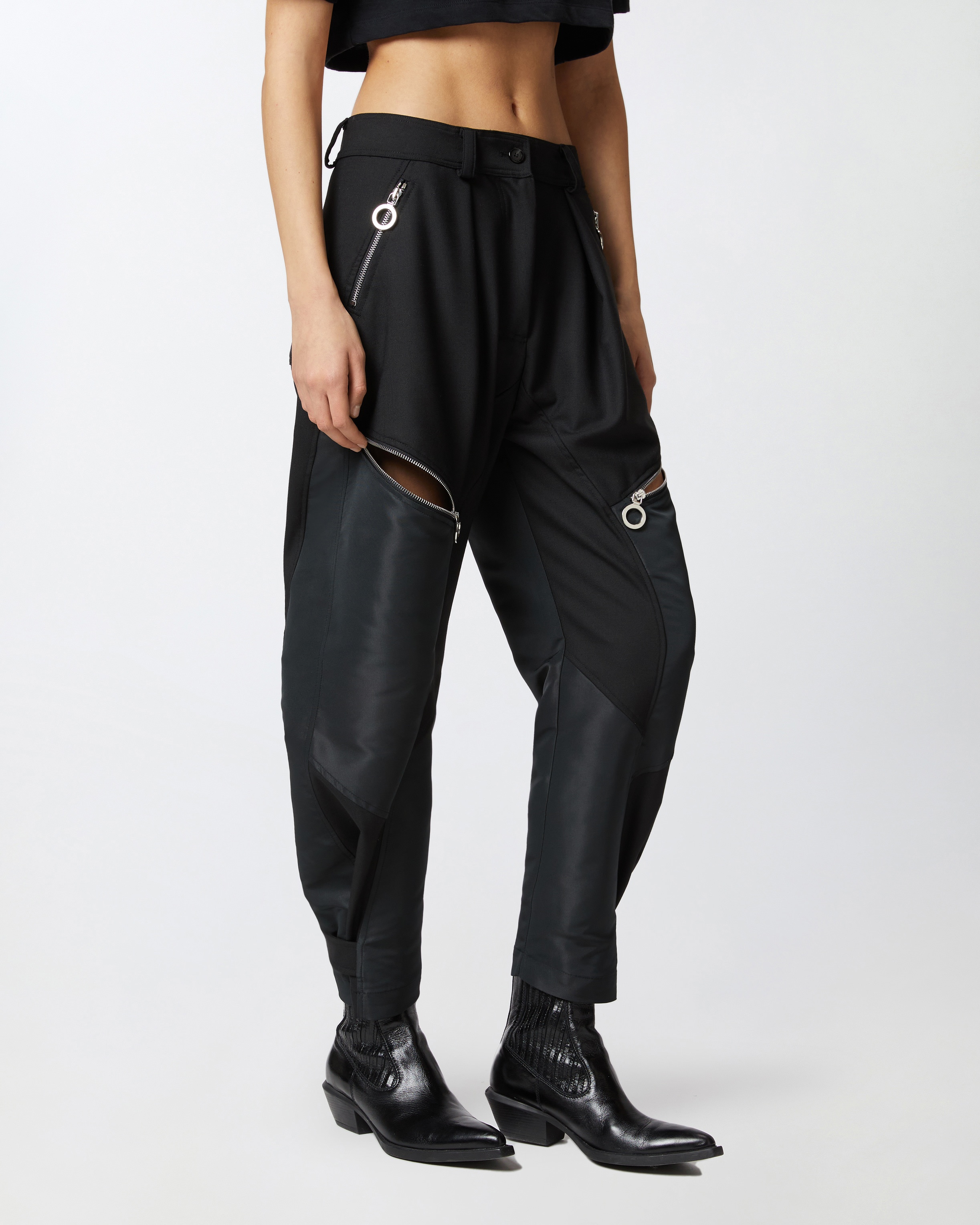 P-PANTS TROUSERS IN TECHNICAL FABRIC WITH ZIP - 3
