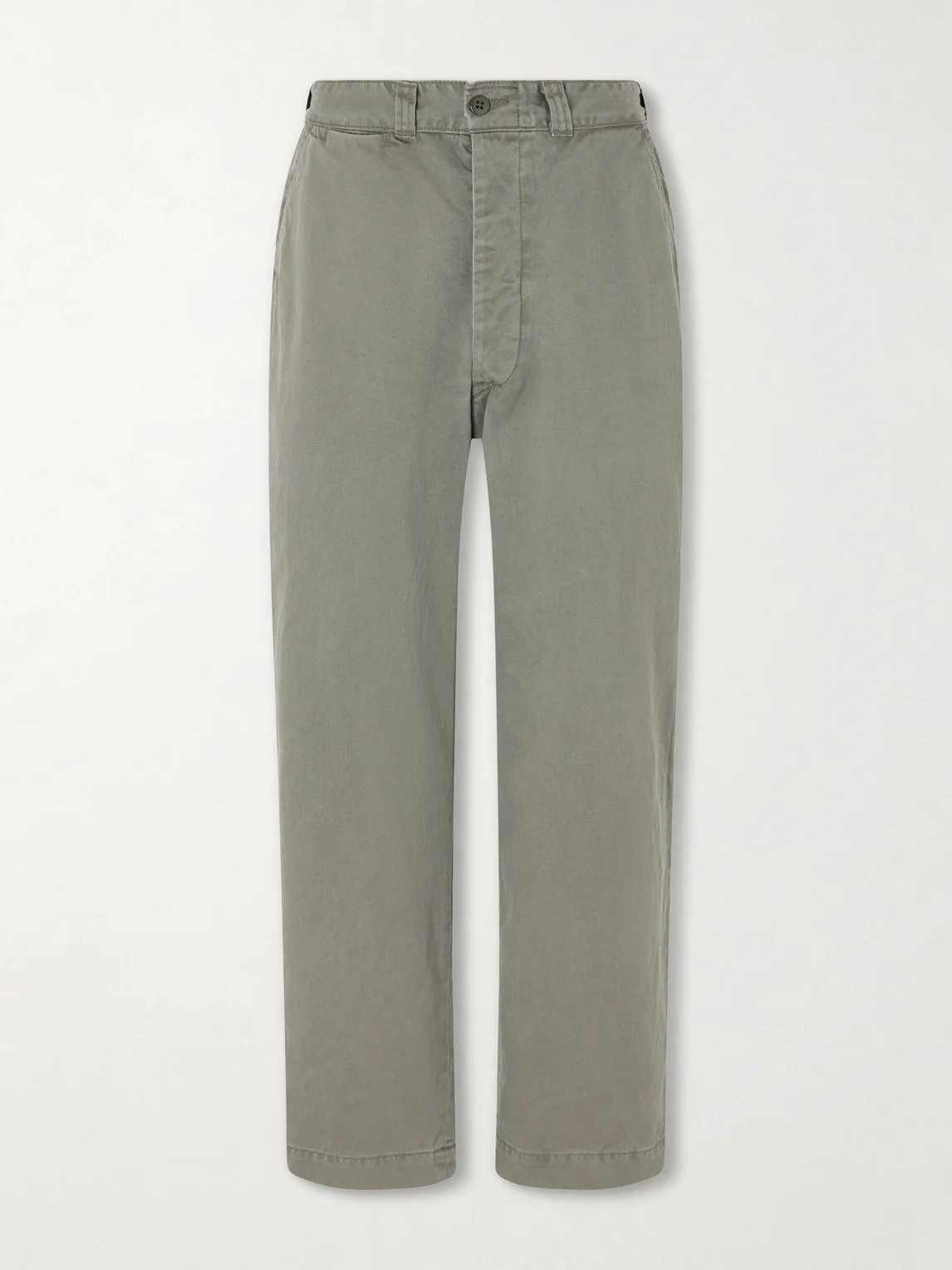 Straight-Leg Cotton Trousers - 1
