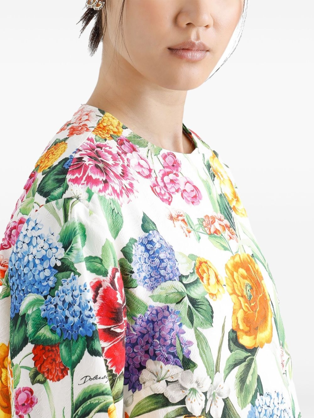 floral-print coat - 5