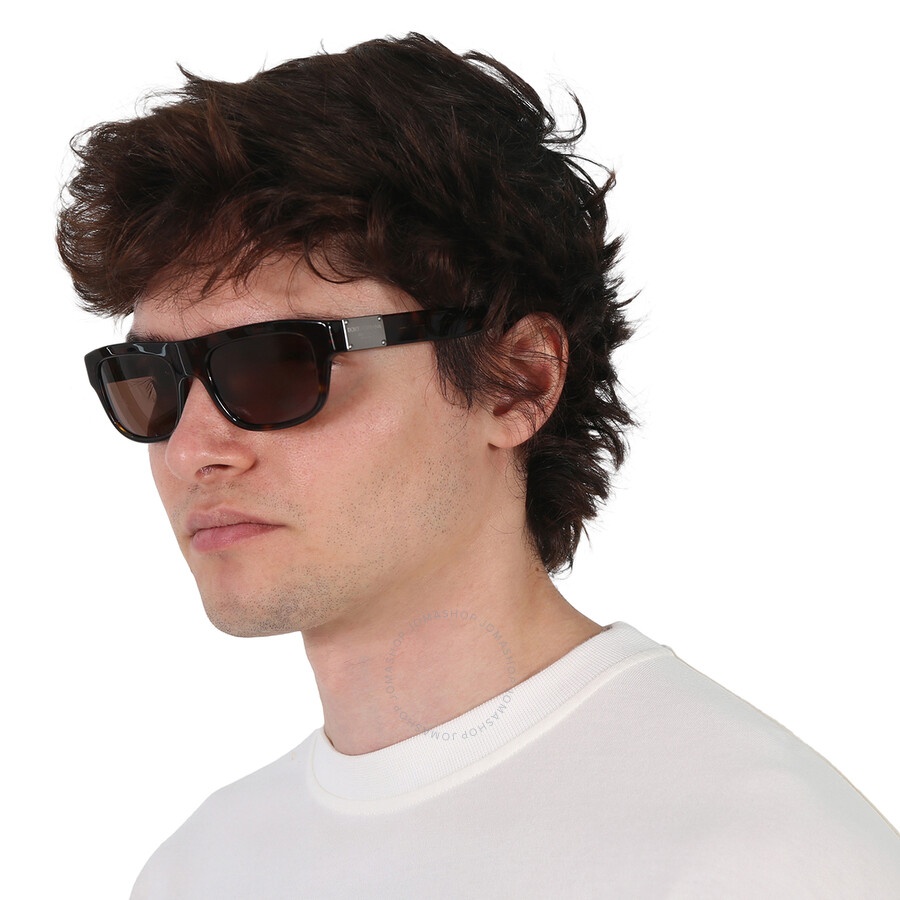 Dolce and Gabbana Dark brown Rectangular Men's Sunglasses DG4432 502/73 52 - 2