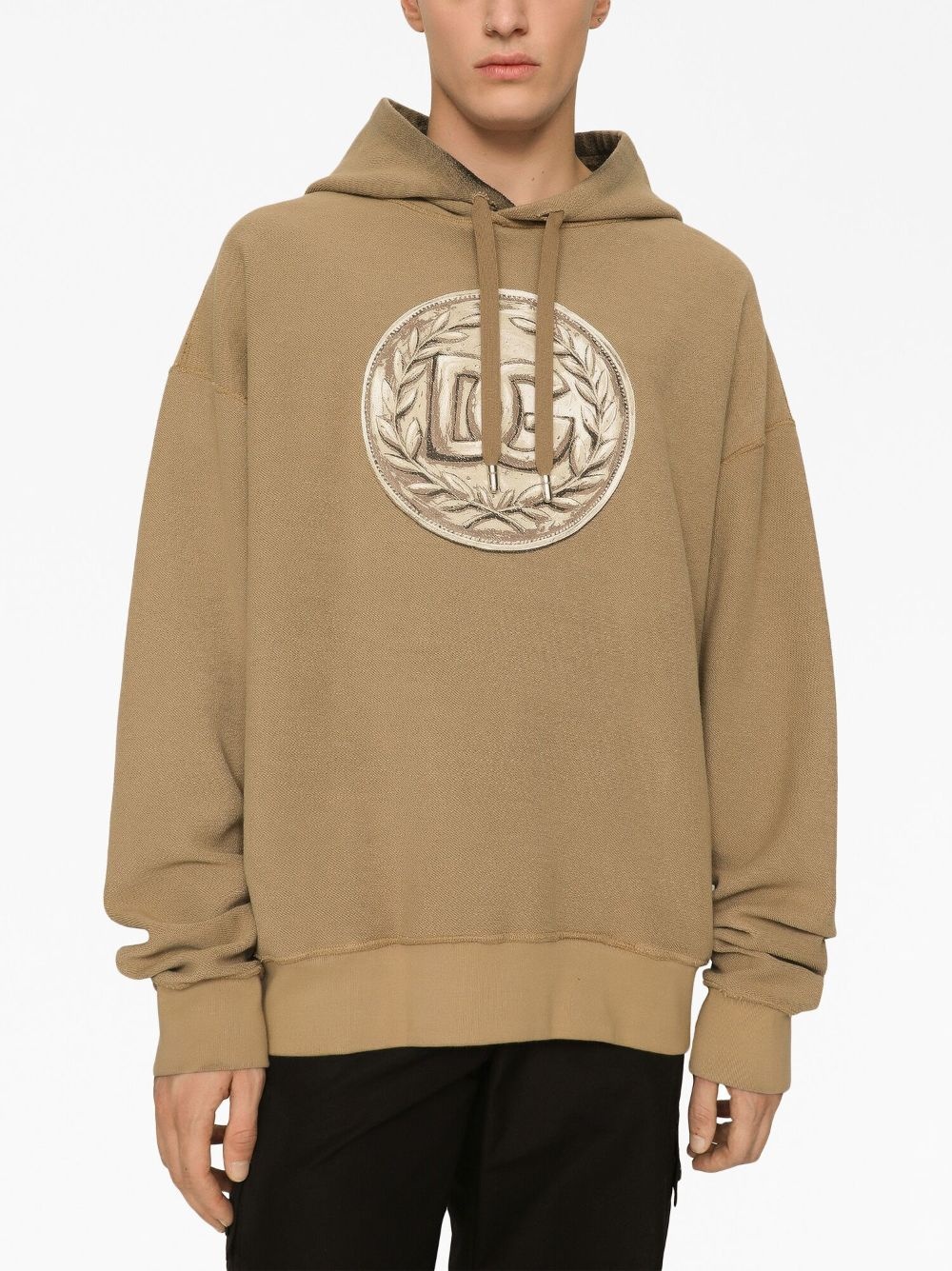 logo-print long-sleeved hoodie - 5