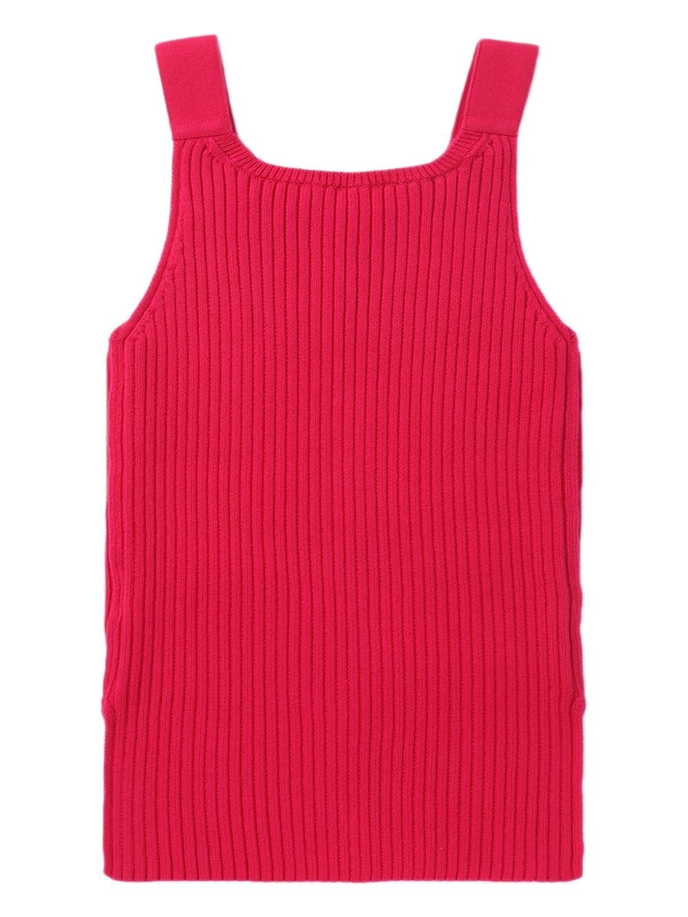 side-slit ribbed-knit tank top - 6