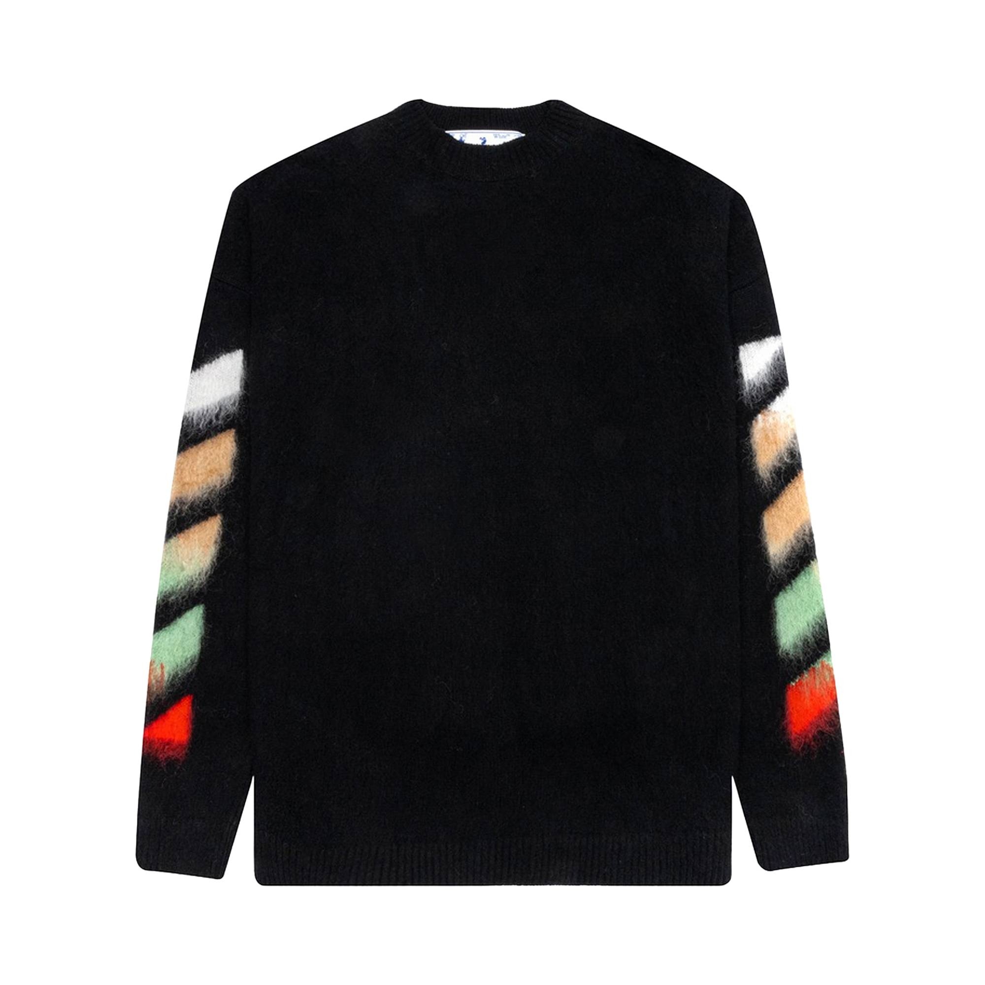 Off White Off White Brushed Wool Sweater Black Multicolor REVERSIBLE