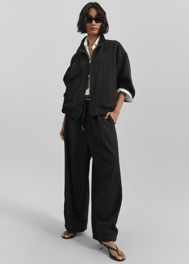 Rilton Light Jacket - Black/White Pinstripe 1