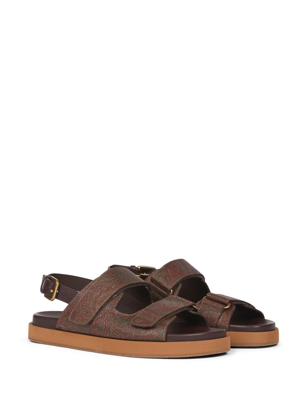 paisley-print slingback sandals - 2