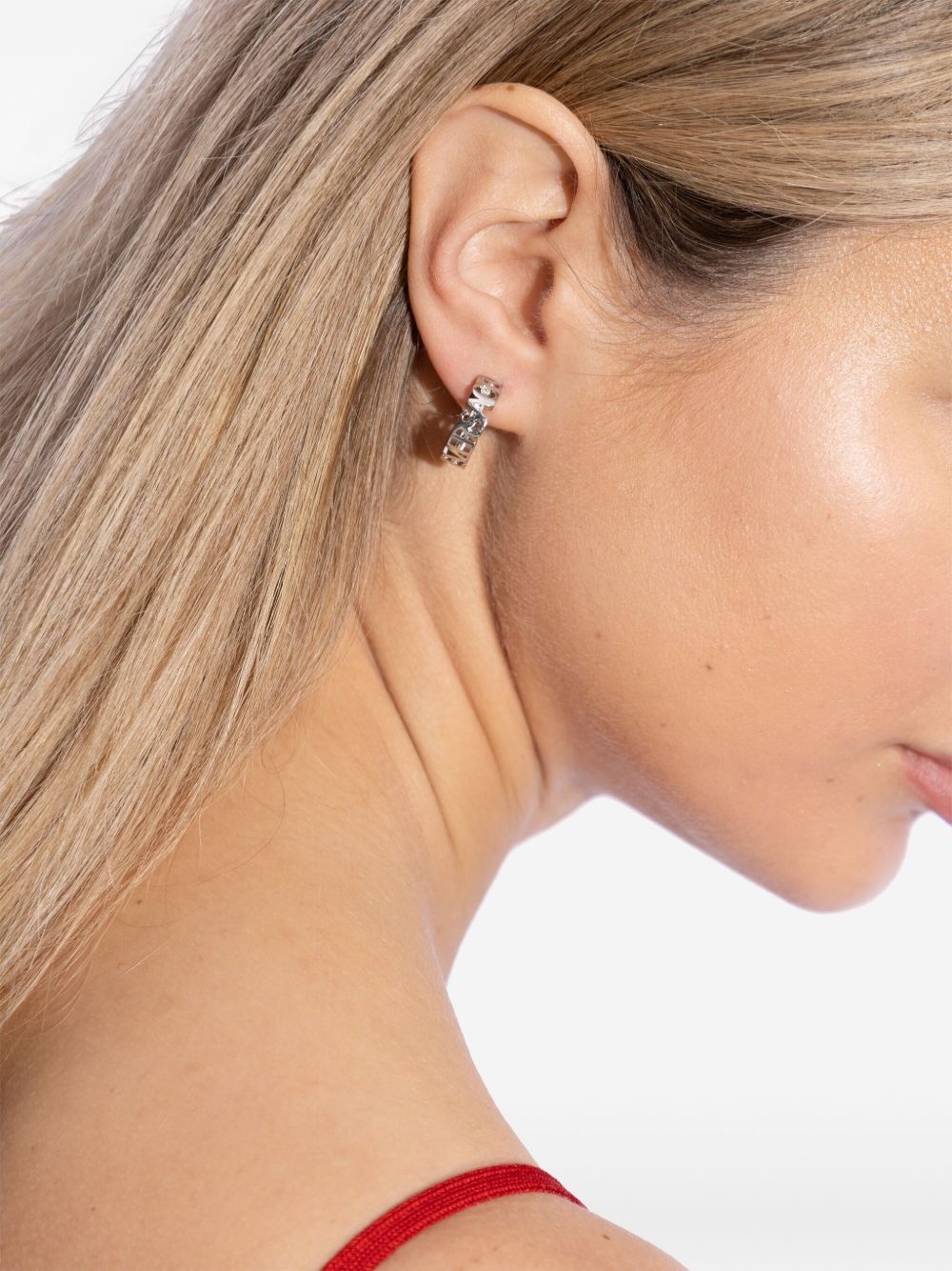 logo-lettering earrings - 2