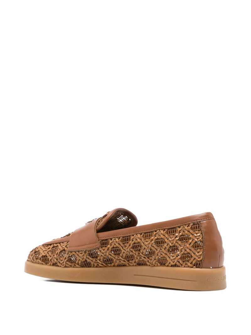 woven logo-plaque loafers 3