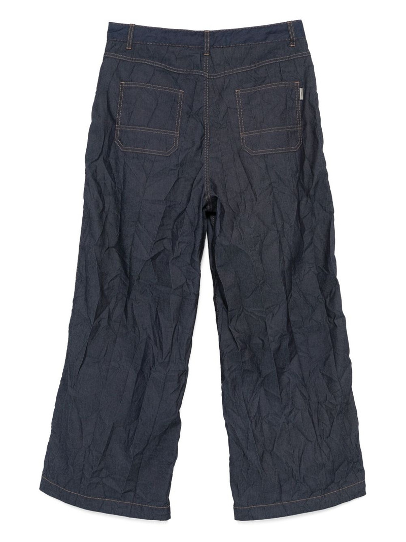 JUUN.J crease-effect trousers outlook