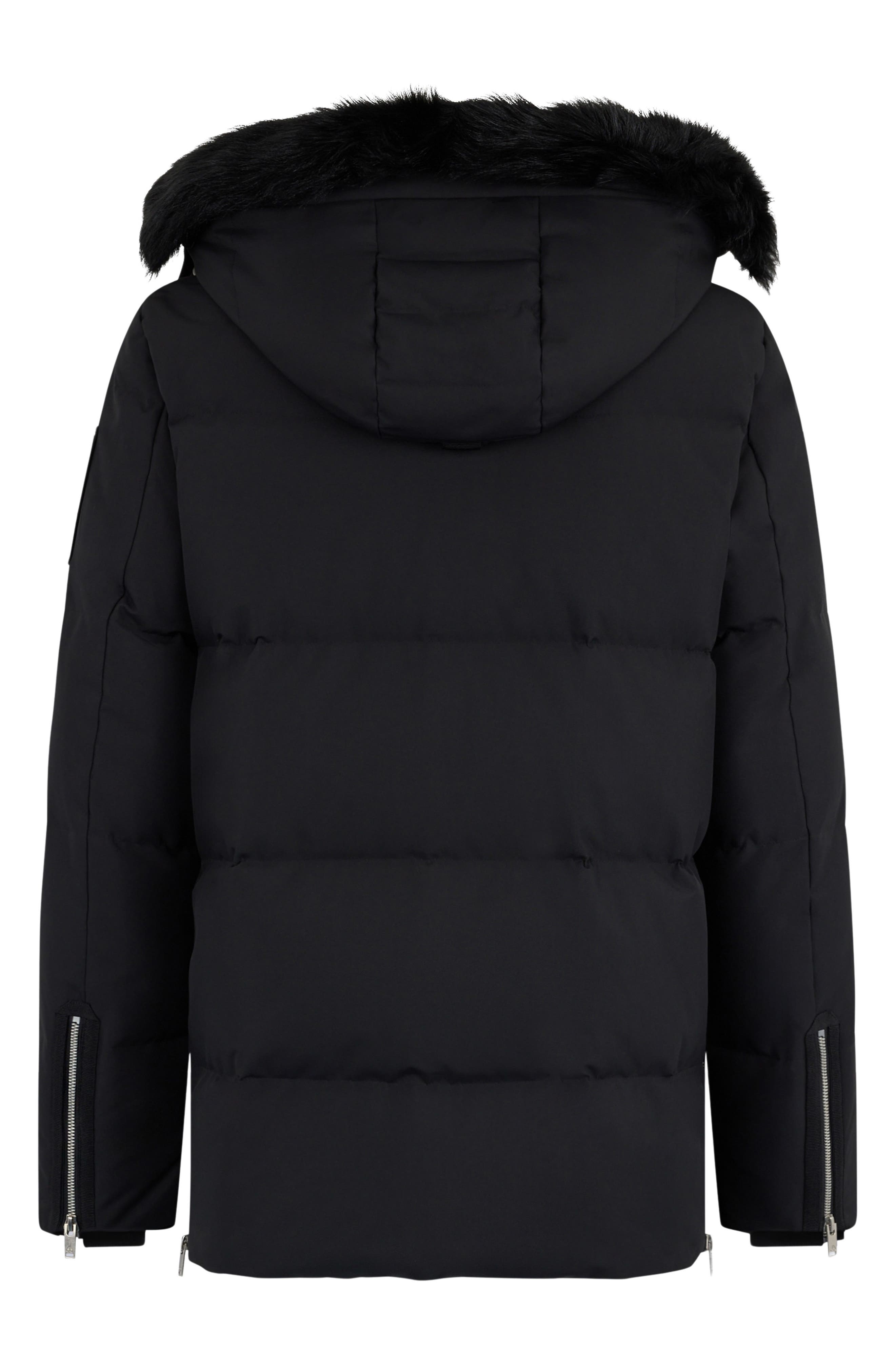 Moose Knuckles Cloud 3Q Water Repellent Down Puffer Jacket with Removable Hood in Black W/Black Sh a - 5