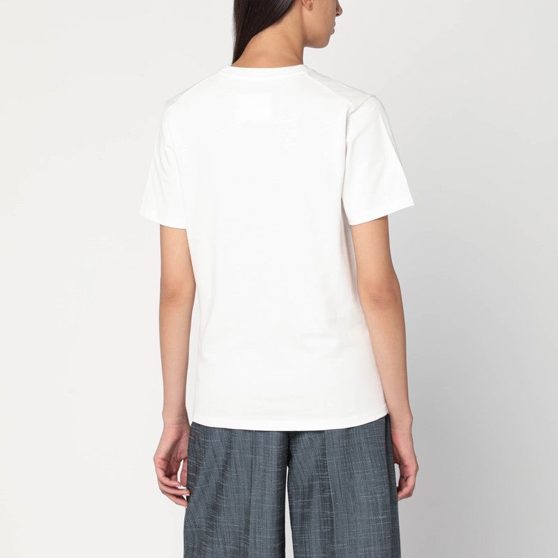 Jil Sander Cream White T-Shirt With Logo Women - 2