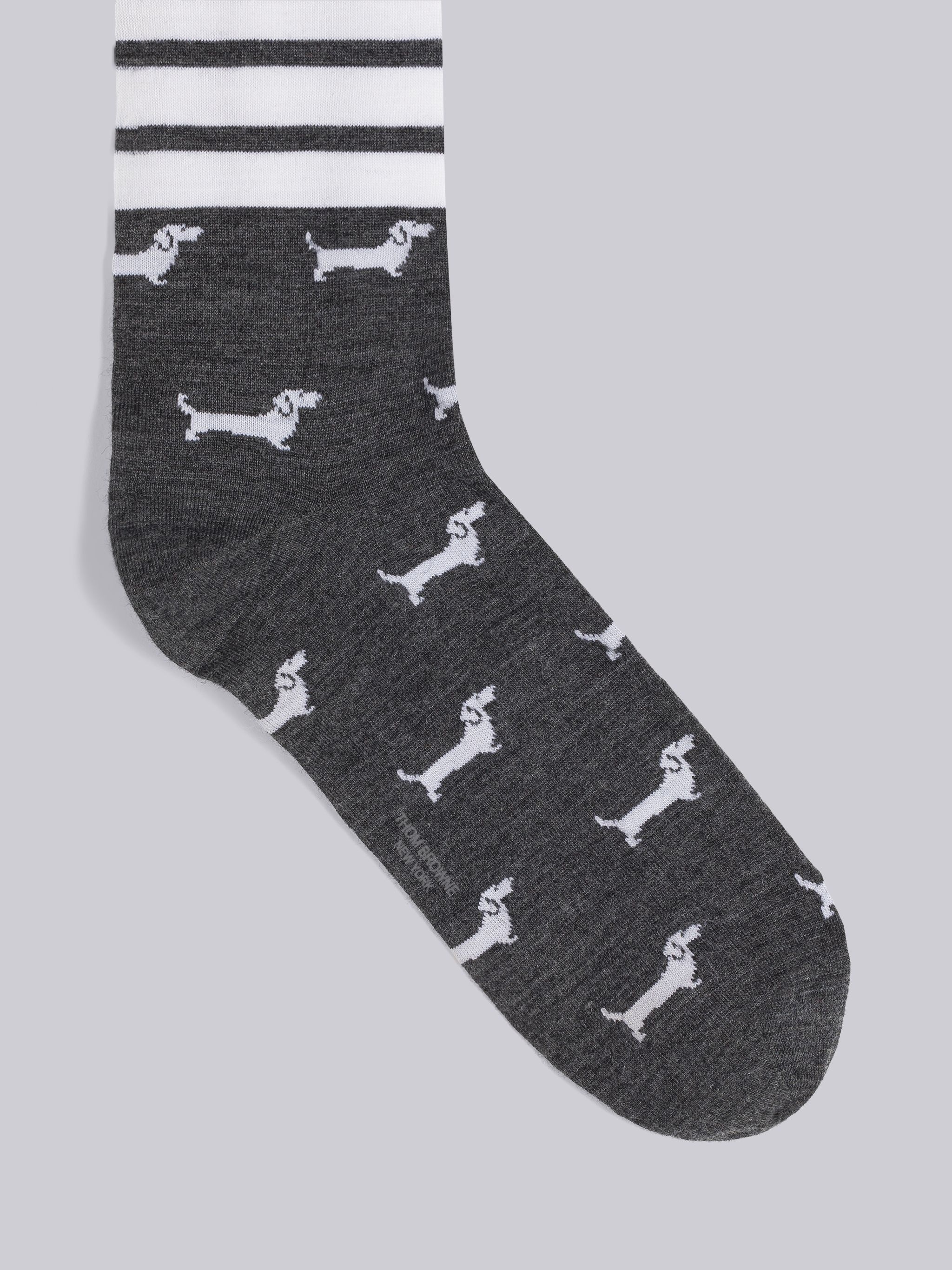 Wool Blend Hector Lobster 4-Bar Mid Calf Socks - 2