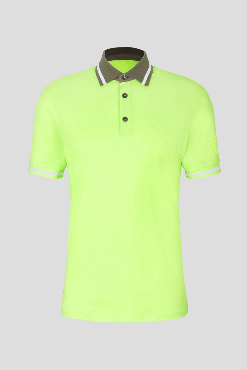 EMILO FUNCTIONAL POLO SHIRT IN LIME 1