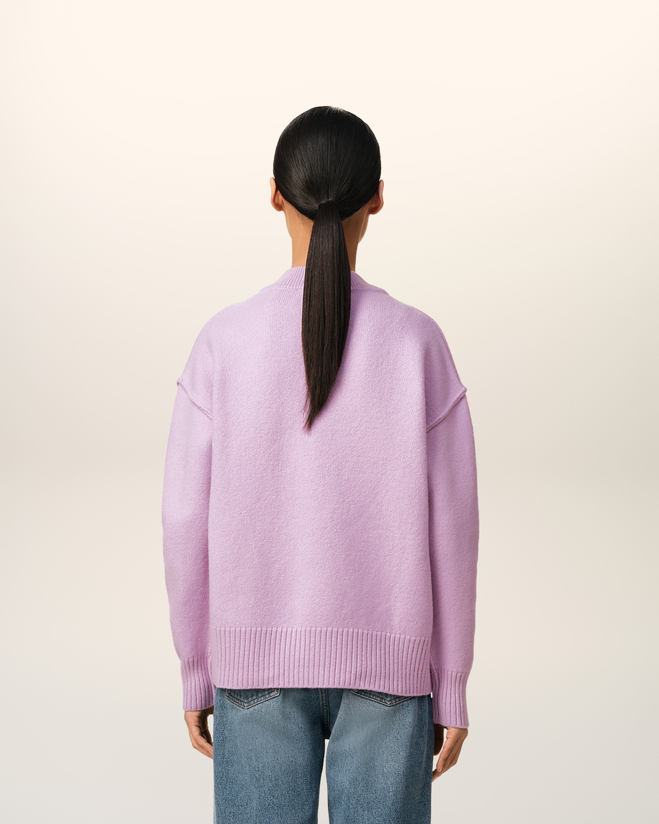 PURPLE WOOL AMI DE COEUR CARDIGAN - 5